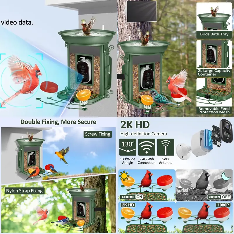 Power Tools Ai - Mangiatoia intelligente per uccelli alimentata a