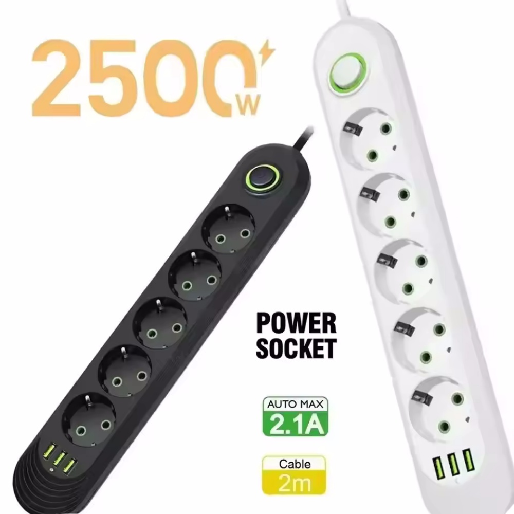 Power Tools Extension - Cavo da 2 m Presa multipla