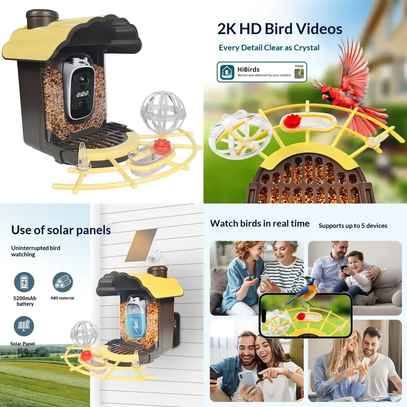 Power Tools Ai - Telecamera per mangiatoia per uccelli intelligente