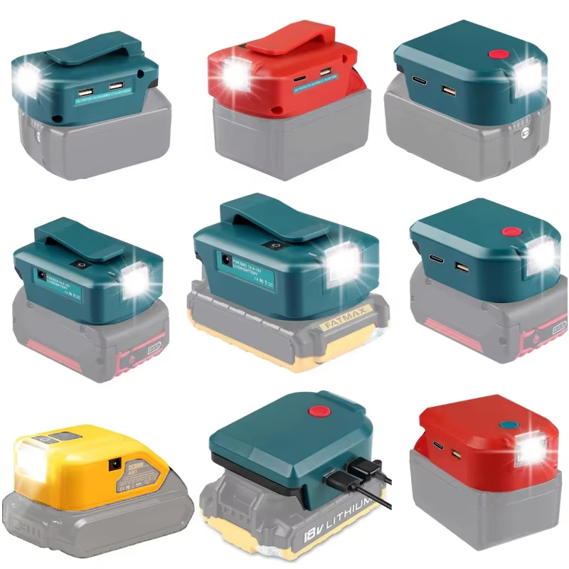 Power Tools Milwaukee - Adattatore con luce con tipo-c+USB per
