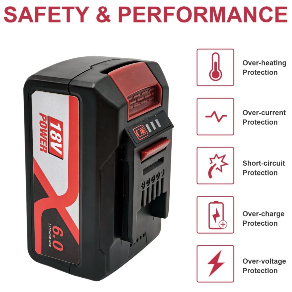 Power Xchange Tools - Batteria di ricambio EINHELL EIN18C2 6Ah