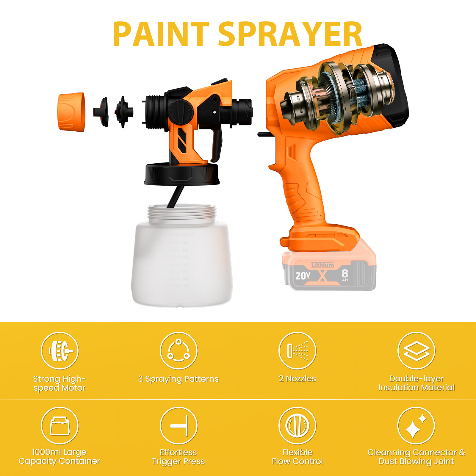 1000ML Pistola A Spruzzo Elett - Power Tools For Windows recensione e prezzo